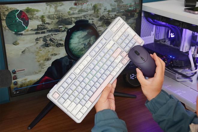 700DIY-98长续航版无线键鼠套装体验开元棋牌王炸组合雷柏VT9 MAX+雷柏V(图5)